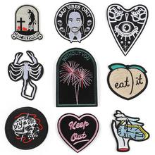 New arrival 10 pcs Fashion badges Embroidered patches iron on Jeans coat tshirt bag shoe hat decor repair Motif emblem accessory 2024 - buy cheap