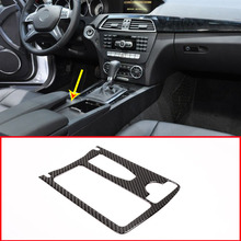Real Carbon Fiber For Mercedes Benz C Class W204 C180 C200 C260 2007-2013 Car Central Console Cup Holder Frame Trim Stickers 2024 - buy cheap