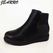 JEARRO/зимние женские ботинки, теплые водонепроницаемые ботинки, Нескользящие женские ботинки на плоской подошве, женская зимняя обувь, размер 36 2024 - купить недорого