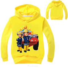 Children Cartoon Fireman Sam Printed Funny Hoodies Kids Spring Tops Baby Girls Boys Great Casual Autumn Sweatshirts 2024 - buy cheap