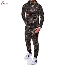 2018 Tracksuit Men Camouflage Hoodies Zipper Cardigan Sportswear Jackets Military Sweatshirts Mens Sportswear Plus Size XXXL 2024 - buy cheap