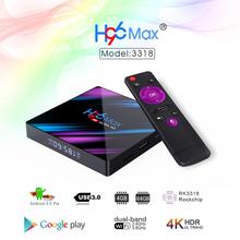 H96 Max Plus 4gb 64gb Android Tv Box 9.0 Smart TVBox RK3318 2.4G/5Ghz Wifi HDR 4K H.265 4GB 32GB H96MAX Media Player Set Top Box 2024 - buy cheap
