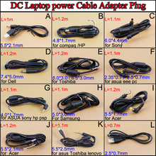 YuXi-conector de alimentación con Cable adaptador de cargador para conector de CC, Cable de alimentación de enchufe para HP, DELL, portátil, sony... 1,2 m/1,1 m 2024 - compra barato