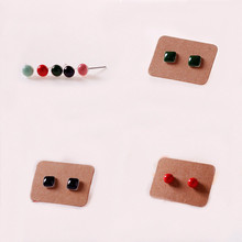 1 Pairs Fashion Ceramic Stud Earrings Healthy Stainless Steel Needle Ceramic Earrings For Women Girl Gift he462 2024 - buy cheap
