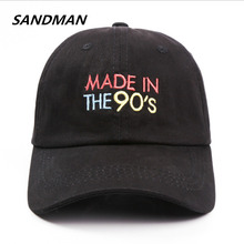 SANDMAN-Gorra Snapback de algodón con letras hechas en los 90, gorra de béisbol ajustable, Hip Hop, unisex 2024 - compra barato
