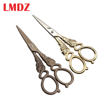 LMDZ European Retro Sewing Scissors Vintage Craft Sewing Gold Antique scissor stitch Tailor scissors DIY handicraft Cutting Tool 2024 - buy cheap