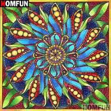 Homfun-pintura de diamante redondo/cuadrado completa, cuadro artesanal 5D, bordado 3D de flor de Mandala, punto de cruz, decoración para el hogar, regalo A11353 2024 - compra barato