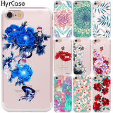 Capa de silicone flor para iphone, capa de celular para iphone xr xs com rosas florais, folhas, para iphone x 8 7 6 6s plus 5 argolas se xs max tpu macio 2024 - compre barato