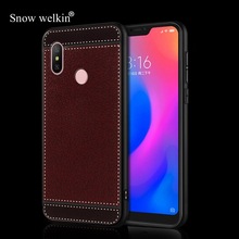 Capa de silicone luxuosa à prova de choque, para xiaomi redmi 3s 4 4a 4x 5a 5 plus 6a 6 pro, macio tpu litchi padrão de capa de telefone coque 2024 - compre barato