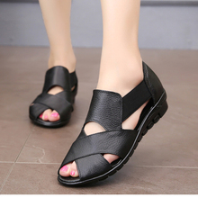 SLYXSH/Летние повседневные сандалии-гладиаторы в римском стиле; женская обувь; Sandalia Feminina; удобные босоножки из натуральной кожи на танкетке 2024 - купить недорого