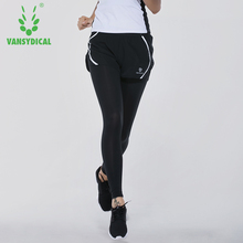 Women Sports Pants Two in One Leggings Fitness Running Gym Yoga Trainning Tights Vansydical Sportswear 2024 - buy cheap