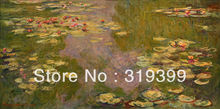 Claude-cuadro al óleo de Monet sobre lienzo, reproducción de lino, lirios de agua 1919 de Claude Monet, hecho a mano, Envío Gratis rápido, calidad de museo 2024 - compra barato