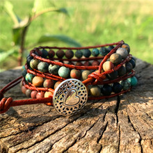 Unique Wrap Bracelet Leather Bracelets 3 Strands Wrap Bracelets Woven Multilayer Boho Bracelet Handmade Jewelry Dropshipping 2024 - buy cheap