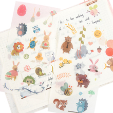 15packs/lot Animals Cartoon Forest Painting Paper sticker DIY Diary Album Scrapbooking Decoration Stationery for Kids 2024 - buy cheap
