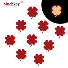 10Pcs Four-leaf clover shape Reflective Strips Car Self Adhesive Reflector Stickers Motorcycle Bicycle Funny Decoration Decals 2024 - buy cheap