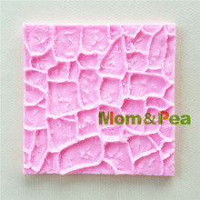 Mom&Pea MP105 Free Shipping Wall Pattern Silicone Mold Cake Decoration Fondant Cake 3D Mold Food Grade 2024 - buy cheap