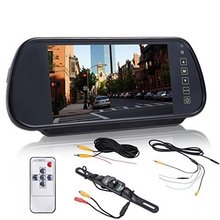 7 Inch TFT LCD Widescreen Car Rear View Mirror HD Monitor Support FM/USB/SD 2 Video Touch screen Rear Mirror Display  Camera. 2024 - buy cheap