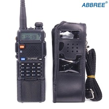 Extended Leather Soft Case Holster for Baofeng UV-5R UV-5RA Series with 3800mAh Battery Two Way Radio Walkie Talkie FM TYT 2024 - buy cheap