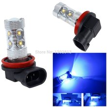 2Pcs H11 H8 High Power Dark Blue CREE CHIP LED Projector Fog Light 50W LED Bulb for Car Fog Lamp (DC 12-24V, 1-Pair) 2024 - buy cheap