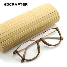 HDCRAFTER Vintage Semi Rimless Eyeglasses Wood Optical Glasses Frame Bamboo Eyeglasses Eyewear Frames Men Spectacles Reading 2024 - buy cheap