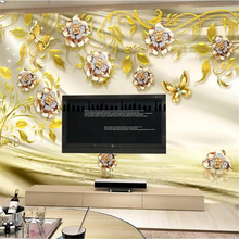 Papel de parede para quato papel pintado personalizado oro rosa de gama alta joyería Fondo pared papel de parede 3d para sala 2024 - compra barato