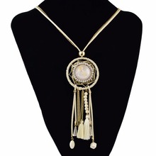 Bohemian Ethnic Necklaces Beads Tassel Maxi Long Fringed Tassel Rope Chain Jewelry Statement Necklace For Women Collar Tribal 2024 - buy cheap