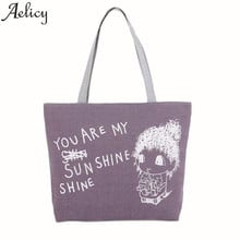 Aelicy Girl Shoulder Bag Cute Printing Canvas Ladies Handbags Casual bags for women 2020 bolsa feminina drop ship  hot selling 2024 - buy cheap