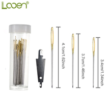 Looen 30pcs Mix Size Large Eye Sewing Needles Cross Stitch Stainless Steel Hand Sewing Needle with Threader Home DIY Sewing Tool 2024 - buy cheap