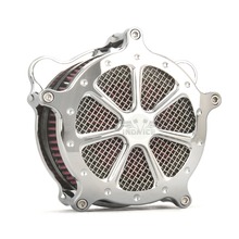 Contrast Cut chromed Speed 7 air cleaner intake filter For harley Electra Road Street Glide Softail Touring Dyna  2001-2007 2024 - buy cheap