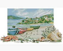 Embroidery Package  Cross Stitch Kits Unopen New Luxurious Beach Summer DIY Handicraft Embroidery Kit Free shipping 2024 - buy cheap