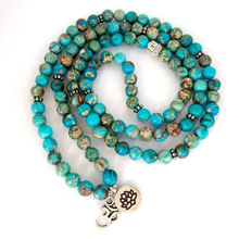 108 Mala Bead Bracelet & Necklace G-emstone Jewelry Gift for Women Yoga Lotus Om Bracelet Meditation Healing Stone 2024 - buy cheap