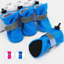 Reflective Pet Dogs Shoes Rain Snow Waterproof Booties Socks Rubber Anti-slip Shoes For Small Dog Puppies Footwear Cachorro 2024 - compre barato