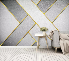 beibehang Custom wallpaper 3d mural Nordic minimalist gold lines abstract geometric background wall decoration mural wallpaper 2024 - buy cheap