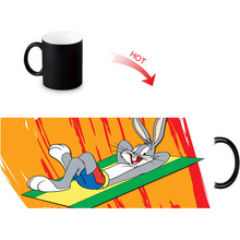 Кофейная чашка Bugs Bunny, меняющая цвет, Термочувствительная кружка, Термочувствительная кружка на день рождения, подарок 350 мл 2024 - купить недорого