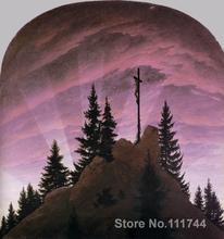 Пейзаж живопись, импрессионизм крест в горы (тетшен алтарь) Caspar Давид Фридрих высокое качество ручная роспись 2024 - купить недорого