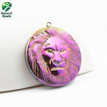 hot sale fashion hematite rainbow Lion pendant accessories diy accessories  HP1131 2024 - buy cheap