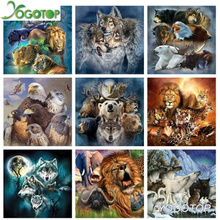 YOGOTOP 5D DIY Diamond Painting Full Square/Round Drill Embroidery Animals Picture Of Rhinestone Mosaic Wolf Decor Home YY097 2024 - buy cheap