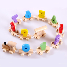 Обучающие деревянные игрушки Монтессори для детей, дошкольные Обучающие геометрические фигуры, игрушечный поезд 2024 - купить недорого