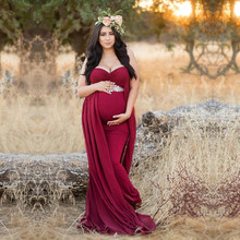 Maternity Dress Photo Shooting Pregnancy Photography Props Sleeveless Party Shawl Trailing Sexy Strapless Evening Dress Vestidos 2024 - buy cheap