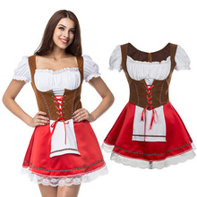 Mujeres Sexy noche francés Maid Cosplay traje Dirndl de Baviera alemán vestido carnaval Oktoberfest cerveza chica traje uniforme 2024 - compra barato