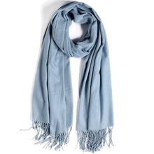 Bufanda de Cachemira para mujer, chal de lana de Pashmina de lujo, color gris claro, cálido, suave, de alta calidad, a la moda, para Otoño e Invierno 2024 - compra barato