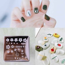 1Pc Nail Art Stamp Stamping Flower Leaves Grass Image Plate 6*6cm Stainless Steel Nail Template Manicure Stencil Tools 2024 - buy cheap