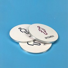 Diameter 16cm door sign Acrylic sticker for men and women / bathroom / Hotel / new office plate 2024 - buy cheap