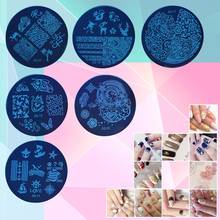 BeautyBigBang 6*12 см прямоугольные штампованные пластины для ногтей летний шаблон изображения трафареты цветочный геометрический штамп для дизайна ногтей 2024 - купить недорого