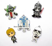 Free shipping 100 Pcs Mix 5 Style Star Wars Metal Charms Jewelry Making Pendants Earrings M015 2024 - buy cheap