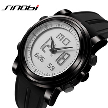 SINOBI Mens Watches Top Brand Luxury Sport Watches for Men Silicone Strap Led Digital Watch Men Wrist Watches relogio masculino 2024 - buy cheap