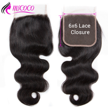 Mscoco Hair 6x6 Body Wave Closure Pre Plucked With Baby Hair Natural Hairline Brazilian Remy Hair Swiss Lace Closure 2024 - buy cheap