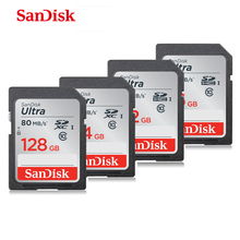 SanDisk-tarjeta SD de 16gb, 32gb, 64gb, 128gb, Ultra Clase 10, SDHC/SDXC, tarjeta de Memoria de UHS-I de hasta 80MB, para cámara Digital 2024 - compra barato
