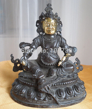 B0602  Tibetan Buddhist bronze KUBERA EINZIGARTIG Dzambala buddha statue 13 cm tall zh0020 2024 - buy cheap