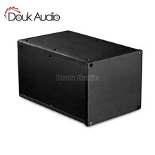 Douk audio capa de alumínio preto amplificador de invólucro chassis diy case w161 * h140 * d251 mm 2024 - compre barato